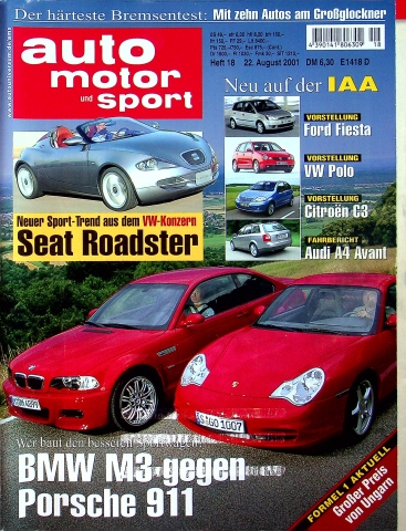 Deckblatt Auto Motor und Sport (18/2001)